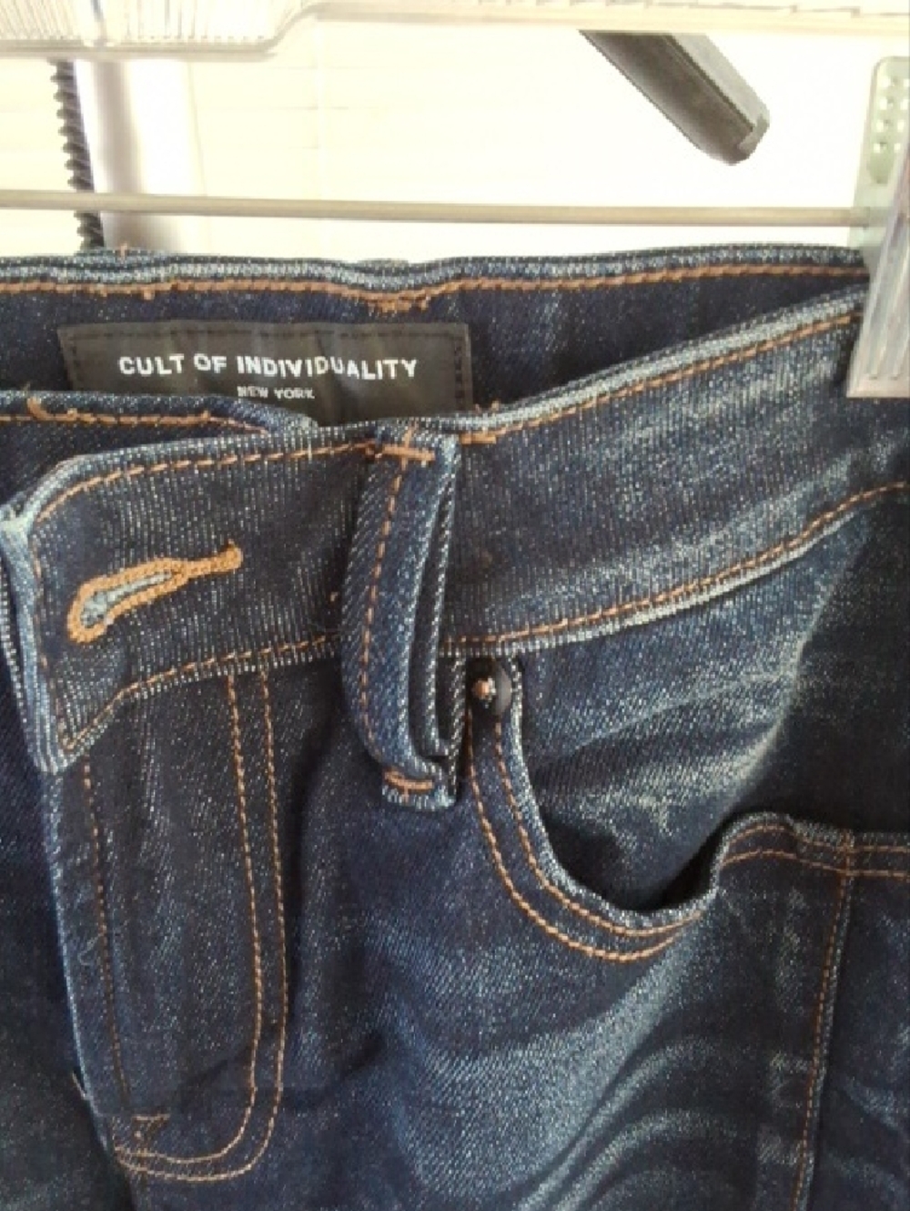 Cult of Individuality Dark Blue Men's Moto Skinny Jeans length 32 - Picture 2 of 7